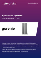 Gorenje F6171CS Gebrauchsanweisung