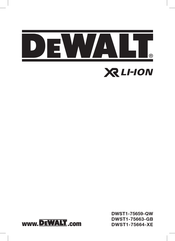 DeWalt XR LI-ION DWST1-75659-QW Bersetzt Von Den Originalanweisungen