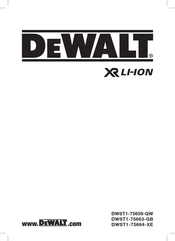DeWalt XR LI-ION DWST1-75663-GB Bersetzt Von Den Originalanweisungen