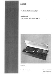 Braun audio 400 S Technische Information