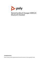 Poly Voyager CC5200 Nutzerhandbuch