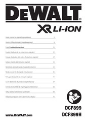 DeWalt XR LI-ION DCF899P2 Bersetzung Der Originalanweisungen
