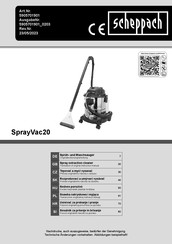 Scheppach SprayVac20 Original Bedienungsanleitung