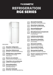 Dometic RGE Serie Montage- Und Bedienungsanleitung