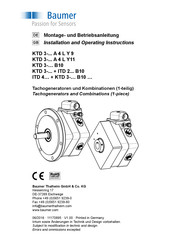 Baumer KTD 3 ITD 2 B10 Serie Montage- Und Betriebsanleitung