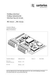 Sartorius PR 1721/11 Installationshandbuch