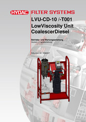 HYDAC FILTER SYSTEMS LVU-CD-10-T001 Betriebs- Und Wartungsanleitung