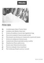 Miele PDW 909 EL DP DD SOM Installationsplan