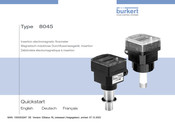 bürkert 8045 Schnellstartanleitung