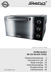 Steba KB 224 BLACK STEEL Gebrauchsanweisung