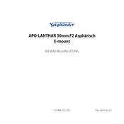 VOIGTLANDER APO-LANTHAR 50mm F2 Aspharisch E-mount Bedienungsanleitung