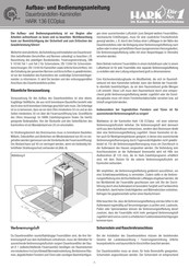 Hark 136 ECOplus Aufbau- Und Bedienungsanleitung
