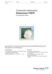 Endress+Hauser USR30 Technische Information