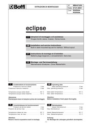 Boffi eclipse Montage- Und Serviceanleitung