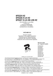 RAVAGLIOLI KPS326 H-LH-H2 Übersetzung Der Originalanleitung