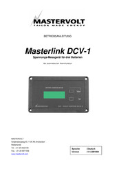 Mastervolt Masterlink DCV-1 Betriebsanleitung