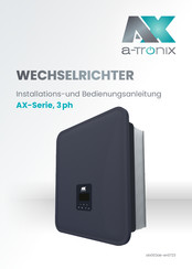 a-TroniX AX Serie Installations- Und Bedienungsanleitung