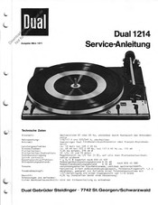 Dual 1214 Serviceanleitung