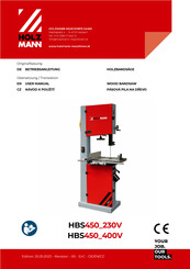 Holzmann HBS450 400V Betriebsanleitung