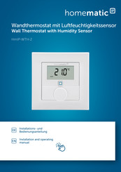 eQ-3 homematic IP HmIP-WTH-2 Installations- Und Bedienungsanleitung