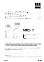 Schneider Airsystems ÖWAMAT 11 Installation Und Betriebsanleitung