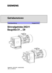 Siemens 2KG1901-3AA00-0DA0 Betriebsanleitung