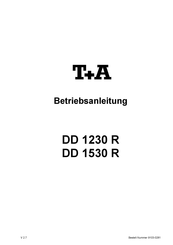 T+A DD 1530 R Betriebsanleitung