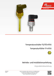 Bühler technologies TF-E-Atex-Pt100 Betriebs Und Installationsanleitung