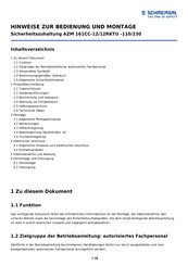 schmersal AZM 161CC-12/12RKTU -110/230 Bedienungsanleitung