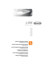Jacuzzi J-200-Serie Vorinstallationsblatt
