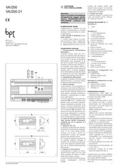 Bpt VA/200.01 Installations Anleitung