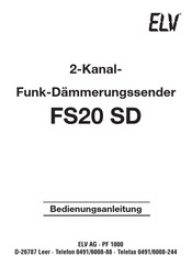 elv FS20 SD Bedienungsanleitung