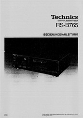 Technics RS-B765 Bedienungsanleitung