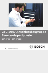 Bosch CTC 2040 Installationsanleitung