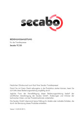 Secabo TC D5 Bedienungsanleitung