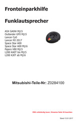 Mitsubishi Z0284100 Montageanleitung