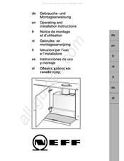 NEFF D4692X0GB Gebrauchs- Und Montageanweisung