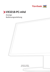 ViewSonic VX3218-PC-MHD Bedienungsanleitung