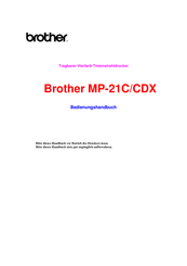 Brother MP-21C Bedienungshandbuch