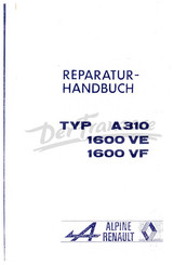 Renault Alpine 1600 VE Reparaturhandbuch