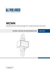 DINI ARGEO MCWNT3 Betriebs-, Montage- Und Wartungsanleitung