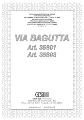 Gessi VIA BAGUTTA 35803 Bedienungsanleitung