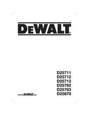 DeWalt D25711K Bersetzt Von Den Originalanweisungen