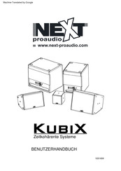 Next PROAUDIO Kubix Serie Benutzerhandbuch