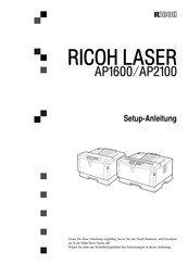 Ricoh LASER AP1600 Setup-Anleitung