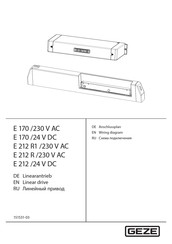 GEZE E 212/24 V DC Anschlussplan