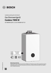 Bosch GC7800iW 35 C 23 Installationsanleitung Für Die Fachkraft