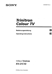 Sony Trinitron KV-21C1D Bedienungsanleitung