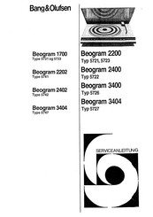 Bang & Olufsen Beogram 2200 Serviceanleitung