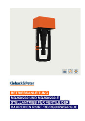 Kieback&Peter MD250/230 Betriebsanleitung
